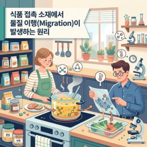 ai thumbnail illustration 식품 접촉 소재에서 물질 이행Migration이 발생하는 원리 1787989240